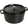 imageSTAUB Cast Iron Dutch Oven 4qt Round Cocotte Made in France Serves 34 CherryBlack