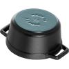 imageSTAUB Cast Iron Dutch Oven 4qt Round Cocotte Made in France Serves 34 CherryBlack
