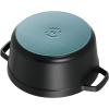 imageSTAUB Cast Iron Dutch Oven 4qt Round Cocotte Made in France Serves 34 CherryBlack