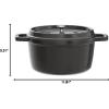 imageSTAUB Cast Iron Dutch Oven 4qt Round Cocotte Made in France Serves 34 CherryBlack