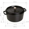 imageSTAUB Cast Iron Dutch Oven 4qt Round Cocotte Made in France Serves 34 CherryBlack