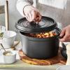 imageSTAUB Cast Iron Dutch Oven 4qt Round Cocotte Made in France Serves 34 CherryBlack