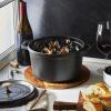 imageSTAUB Cast Iron Dutch Oven 4qt Round Cocotte Made in France Serves 34 CherryBlack