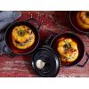 imageSTAUB Cast Iron Dutch Oven 4qt Round Cocotte Made in France Serves 34 CherryBlack