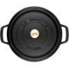 imageSTAUB Cast Iron Dutch Oven 4qt Round Cocotte Made in France Serves 34 CherryBlack