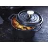 imageSTAUB Cast Iron Dutch Oven 4qt Round Cocotte Made in France Serves 34 CherryBlack