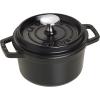 imageSTAUB Cast Iron Dutch Oven 4qt Round Cocotte Made in France Serves 34 CherryBlack