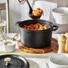 imageSTAUB Cast Iron Dutch Oven 4qt Round Cocotte Made in France Serves 34 CherryBlack