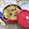 imageSTAUB Cast Iron Dutch Oven 4qt Round Cocotte Made in France Serves 34 CherryCherry