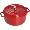 imageSTAUB Cast Iron Dutch Oven 4qt Round Cocotte Made in France Serves 34 CherryCherry