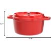imageSTAUB Cast Iron Dutch Oven 4qt Round Cocotte Made in France Serves 34 CherryCherry