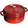 imageSTAUB Cast Iron Dutch Oven 4qt Round Cocotte Made in France Serves 34 CherryCherry