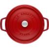 imageSTAUB Cast Iron Dutch Oven 4qt Round Cocotte Made in France Serves 34 CherryCherry