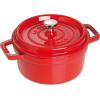 imageSTAUB Cast Iron Dutch Oven 4qt Round Cocotte Made in France Serves 34 CherryCherry