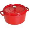 imageSTAUB Cast Iron Dutch Oven 4qt Round Cocotte Made in France Serves 34 CherryCherry
