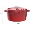 imageSTAUB Cast Iron Dutch Oven 4qt Round Cocotte Made in France Serves 34 CherryCherry