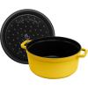 imageSTAUB Cast Iron Dutch Oven 4qt Round Cocotte Made in France Serves 34 CherryCitron
