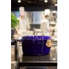 imageSTAUB Cast Iron Dutch Oven 4qt Round Cocotte Made in France Serves 34 CherryDark Blue
