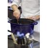 imageSTAUB Cast Iron Dutch Oven 4qt Round Cocotte Made in France Serves 34 CherryDark Blue