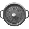 imageSTAUB Cast Iron Dutch Oven 4qt Round Cocotte Made in France Serves 34 CherryGraphite Gray
