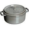 imageSTAUB Cast Iron Dutch Oven 4qt Round Cocotte Made in France Serves 34 CherryGraphite Gray