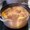 imageSTAUB Cast Iron Dutch Oven 4qt Round Cocotte Made in France Serves 34 CherryGraphite Grey