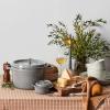 imageSTAUB Cast Iron Dutch Oven 4qt Round Cocotte Made in France Serves 34 CherryGraphite Grey