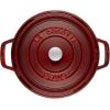 imageSTAUB Cast Iron Dutch Oven 4qt Round Cocotte Made in France Serves 34 CherryGrenadine