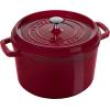 imageSTAUB Cast Iron Dutch Oven 4qt Round Cocotte Made in France Serves 34 CherryGrenadine