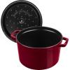 imageSTAUB Cast Iron Dutch Oven 4qt Round Cocotte Made in France Serves 34 CherryGrenadine