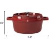 imageSTAUB Cast Iron Dutch Oven 4qt Round Cocotte Made in France Serves 34 CherryGrenadine