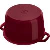imageSTAUB Cast Iron Dutch Oven 4qt Round Cocotte Made in France Serves 34 CherryGrenadine