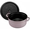 imageSTAUB Cast Iron Dutch Oven 4qt Round Cocotte Made in France Serves 34 CherryLilac