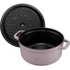 imageSTAUB Cast Iron Dutch Oven 4qt Round Cocotte Made in France Serves 34 CherryLilac