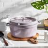 imageSTAUB Cast Iron Dutch Oven 4qt Round Cocotte Made in France Serves 34 CherryLilac