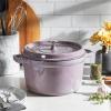 imageSTAUB Cast Iron Dutch Oven 4qt Round Cocotte Made in France Serves 34 CherryLilac