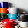 imageSTAUB Cast Iron Dutch Oven 4qt Round Cocotte Made in France Serves 34 CherryTurquoise