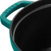 imageSTAUB Cast Iron Dutch Oven 4qt Round Cocotte Made in France Serves 34 CherryTurquoise