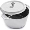 imageSTAUB Cast Iron Dutch Oven 4qt Round Cocotte Made in France Serves 34 CherryWhite