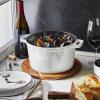 imageSTAUB Cast Iron Dutch Oven 4qt Round Cocotte Made in France Serves 34 CherryWhite
