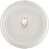 imageSTAUB Cast Iron Dutch Oven 4qt Round Cocotte Made in France Serves 34 CherryWhite