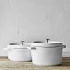 imageSTAUB Cast Iron Dutch Oven 4qt Round Cocotte Made in France Serves 34 CherryWhite
