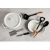 imageSTAUB Cast Iron Dutch Oven 4qt Round Cocotte Made in France Serves 34 CherryWhite Truffle