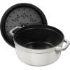 imageSTAUB Cast Iron Dutch Oven 4qt Round Cocotte Made in France Serves 34 CherryWhite Truffle