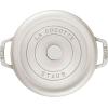 imageSTAUB Cast Iron Dutch Oven 4qt Round Cocotte Made in France Serves 34 CherryWhite Truffle