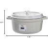 imageSTAUB Cast Iron Dutch Oven 4qt Round Cocotte Made in France Serves 34 CherryWhite Truffle