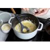 imageSTAUB Cast Iron Dutch Oven 4qt Round Cocotte Made in France Serves 34 CherryWhite Truffle