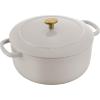 imageBallarini Bellamonte Cast Iron Dutch Oven with Lid 425qt Serves 44 Crema WhiteCrema White