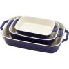 imageStaub Ceramic Baking Dish Set 3pc Dark BlueDark Blue