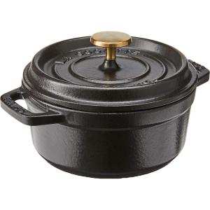 imageSTAUB Cast Iron Dutch Oven 4qt Round Cocotte Made in France Serves 34 CherryBlack